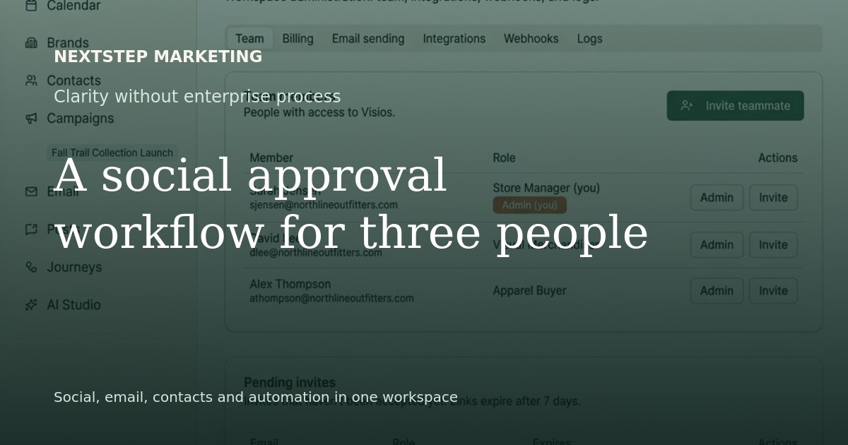 A practical social media approval workflow for a three-person team